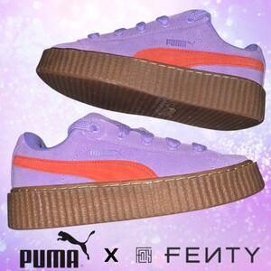 PUMA x Rihanna Fenty Creeper Phatty Suede Sneakers 397587-03 Lavender Big Kids 6